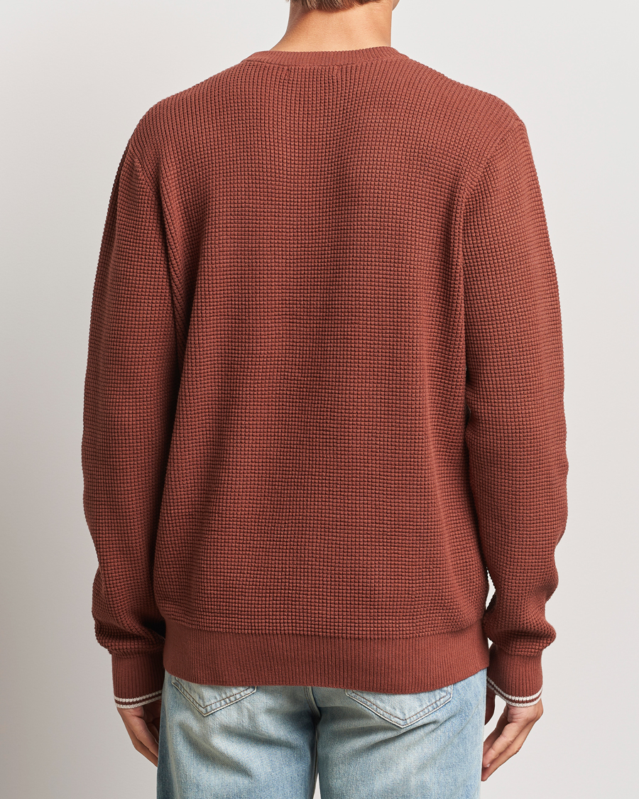 Heren | Truien | Fred Perry | Waffle Stitch Jumper Whiskey Brown