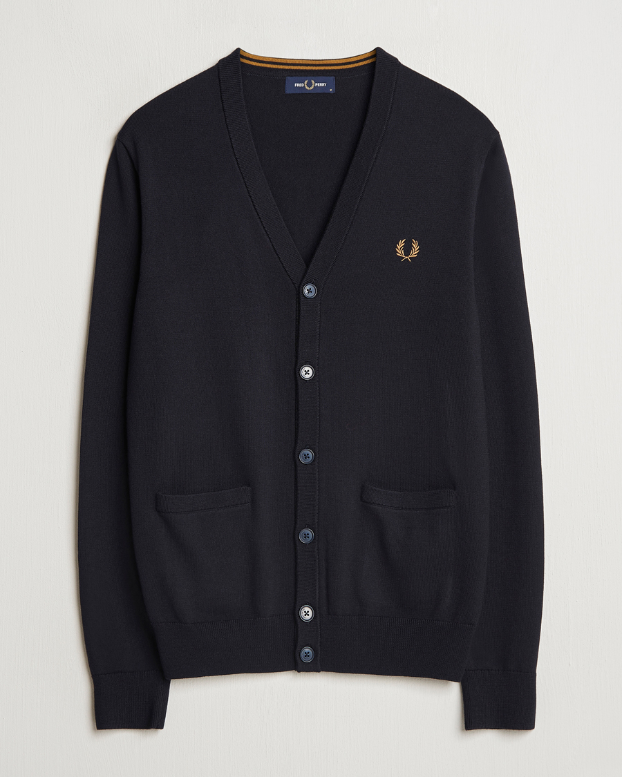 Heren | Truien | Fred Perry | Classic Cardigan Navy