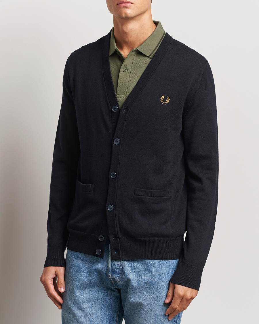 Heren | Truien | Fred Perry | Classic Cardigan Navy