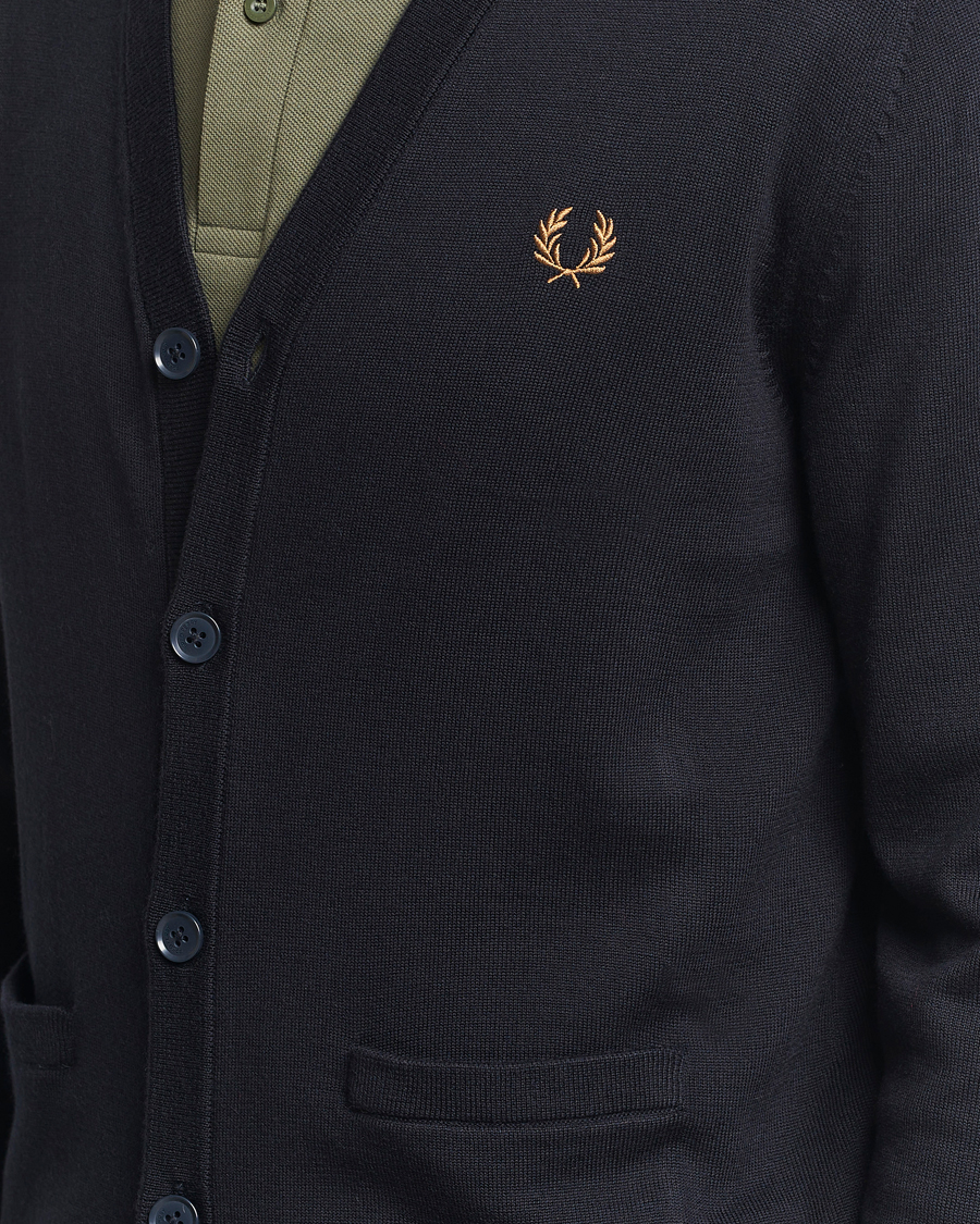 Heren | Truien | Fred Perry | Classic Cardigan Navy