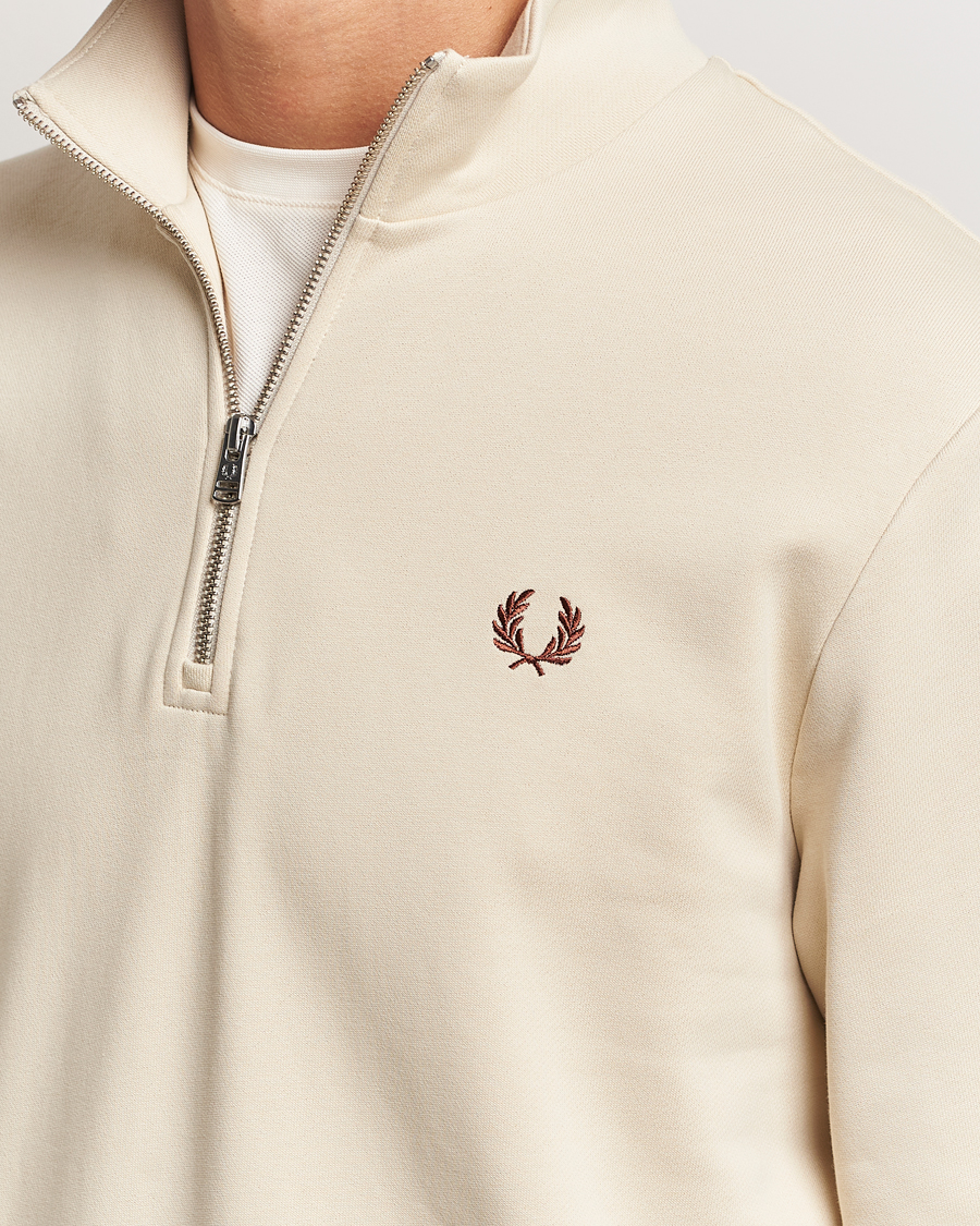 Heren | Truien | Fred Perry | Half Zip Sweatshirt Oatmeal