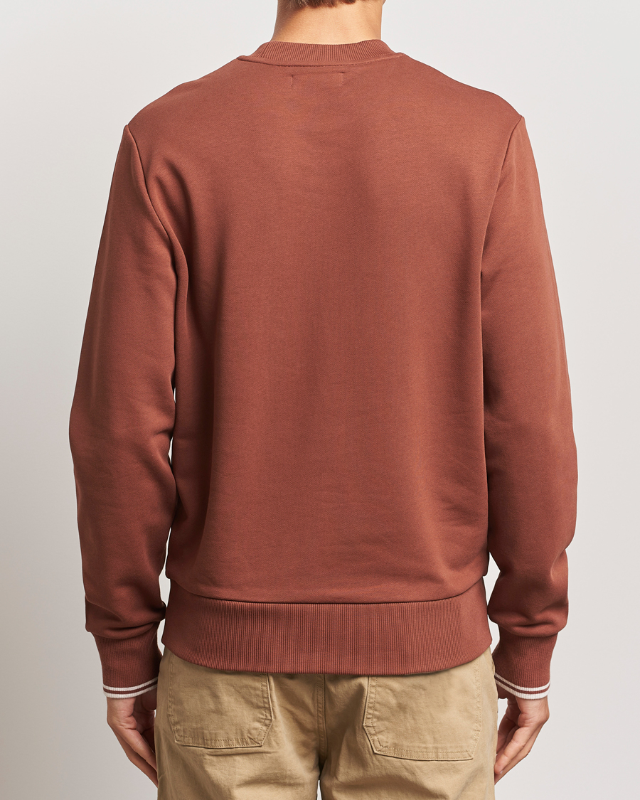 Heren | Truien | Fred Perry | Crew Neck Sweatshirt Whiskey Brown