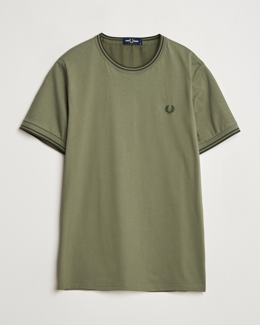 Heren | T-shirts | Fred Perry | Twin Tipped T-Shirt Laurel Green