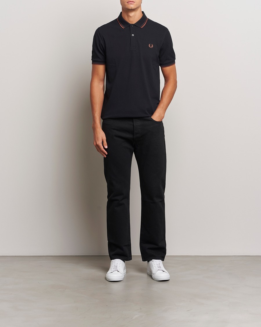 Heren | Polo's | Fred Perry | Twin Tipped Shirt Black