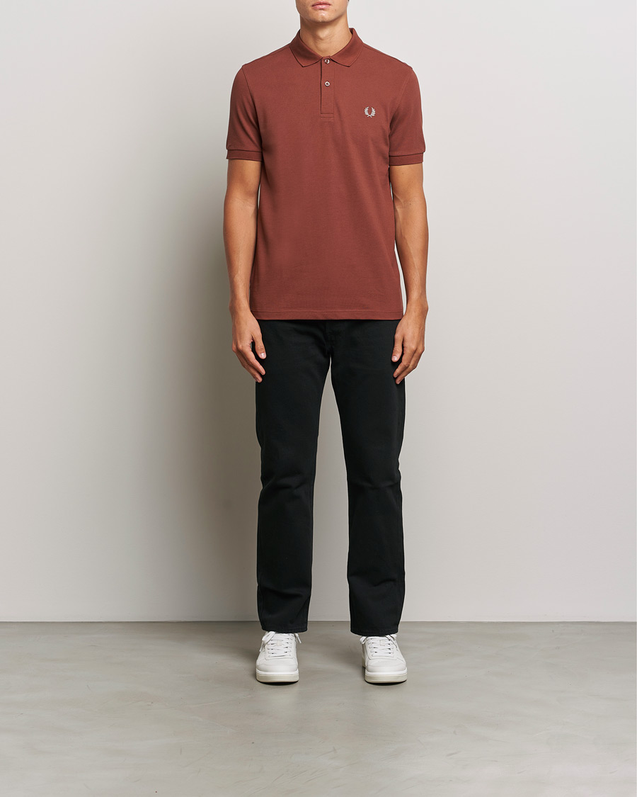 Heren | Polo's | Fred Perry | Plain Polo Shirt Whiskey Brown