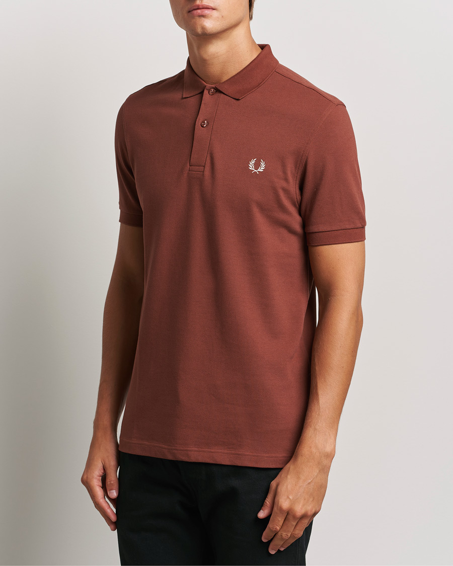 Heren | Polo's | Fred Perry | Plain Polo Shirt Whiskey Brown
