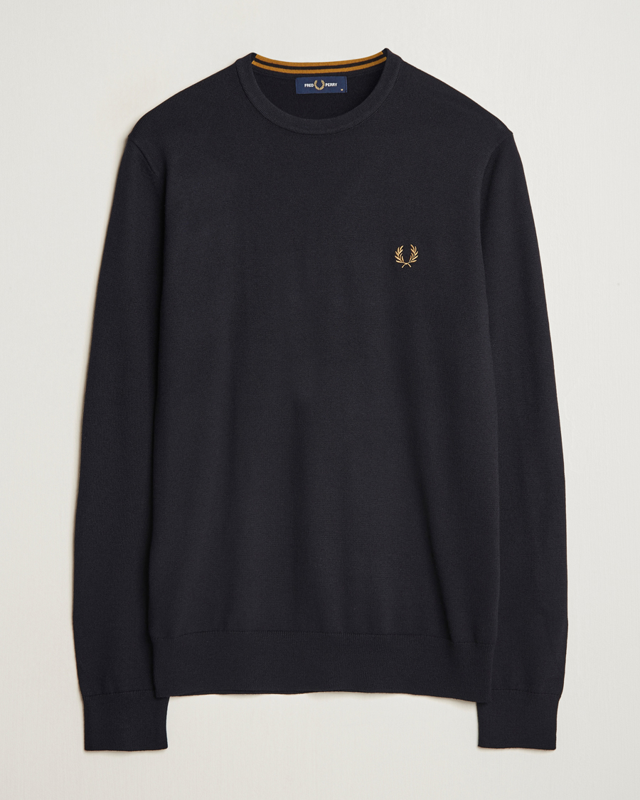 Heren | Truien | Fred Perry | Classic Crew Neck Jumper Navy
