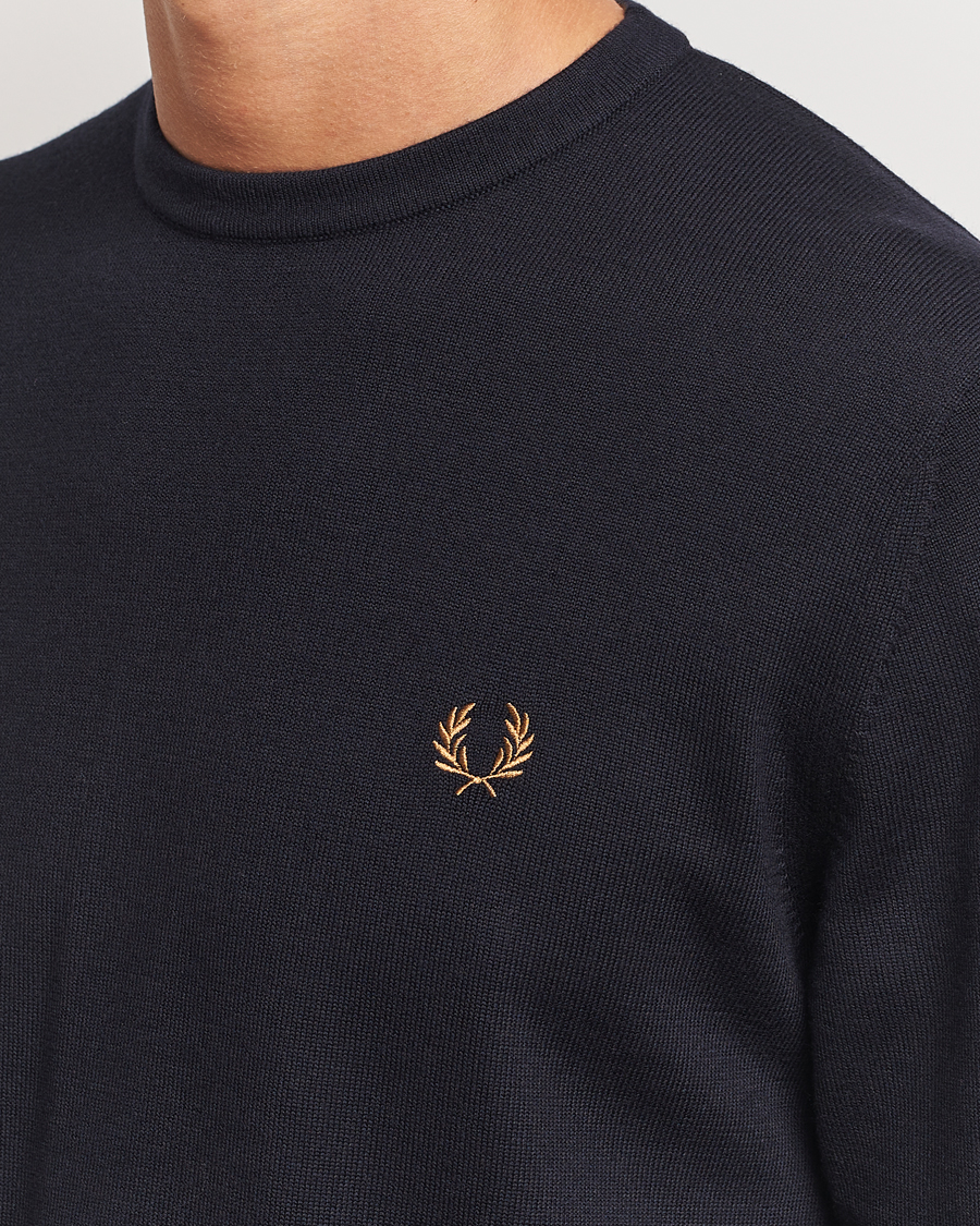 Heren | Truien | Fred Perry | Classic Crew Neck Jumper Navy