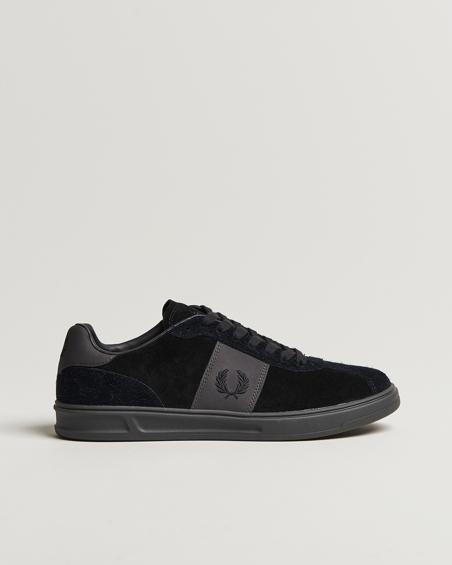 Heren | Fred Perry B4 Suede Sneaker Black | Fred Perry | B4 Suede Sneaker Black