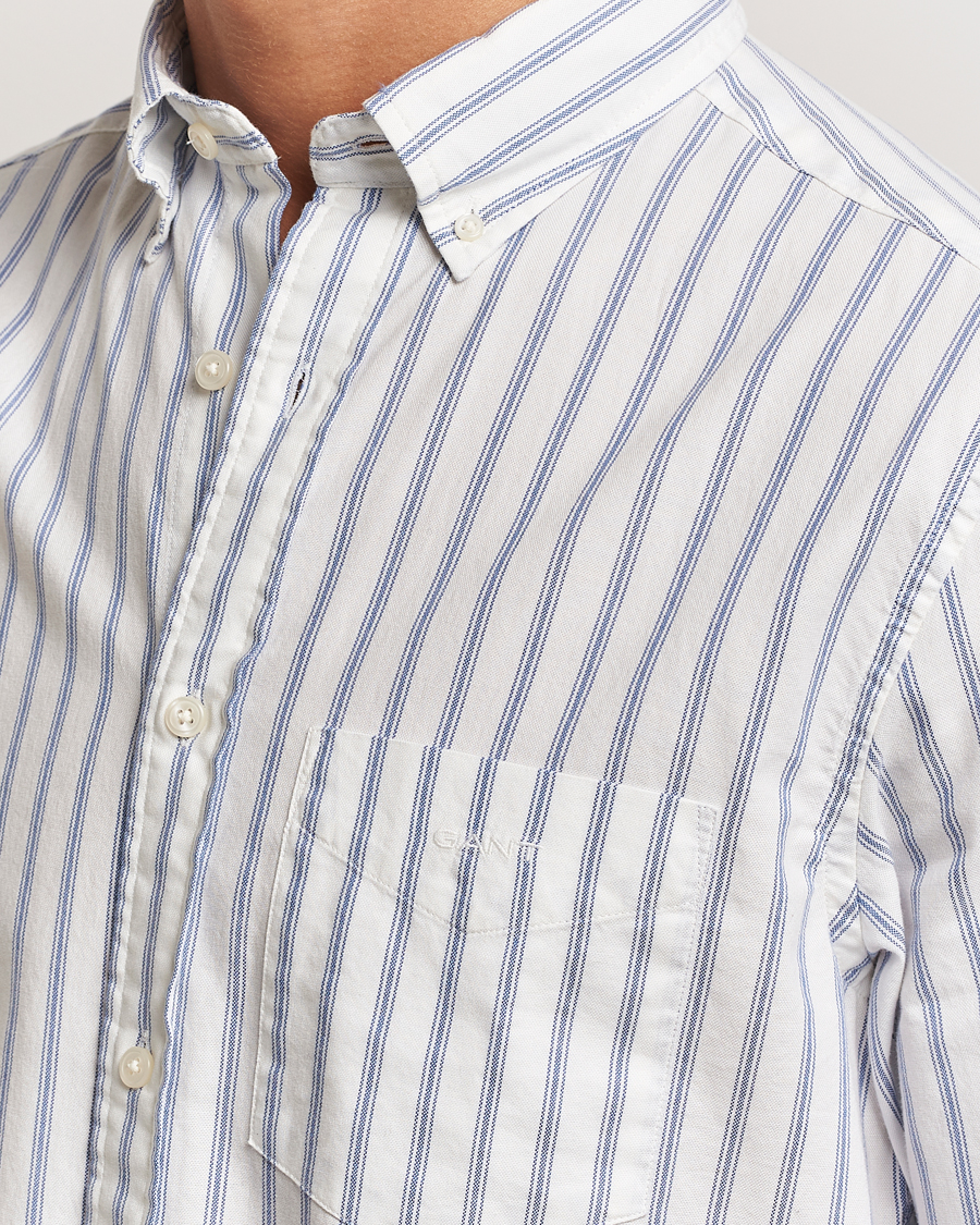 Heren | Overhemden | GANT | Archive Oxford Stripe Shirt Egg Shell