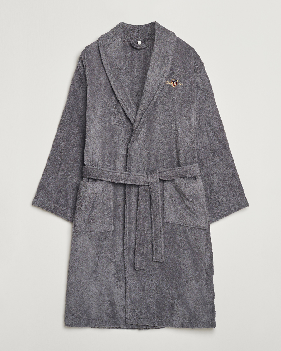 Heren | GANT Archive Shield Terry Robe Anchor Grey | Gant | Archive Shield Terry Robe Anchor Grey