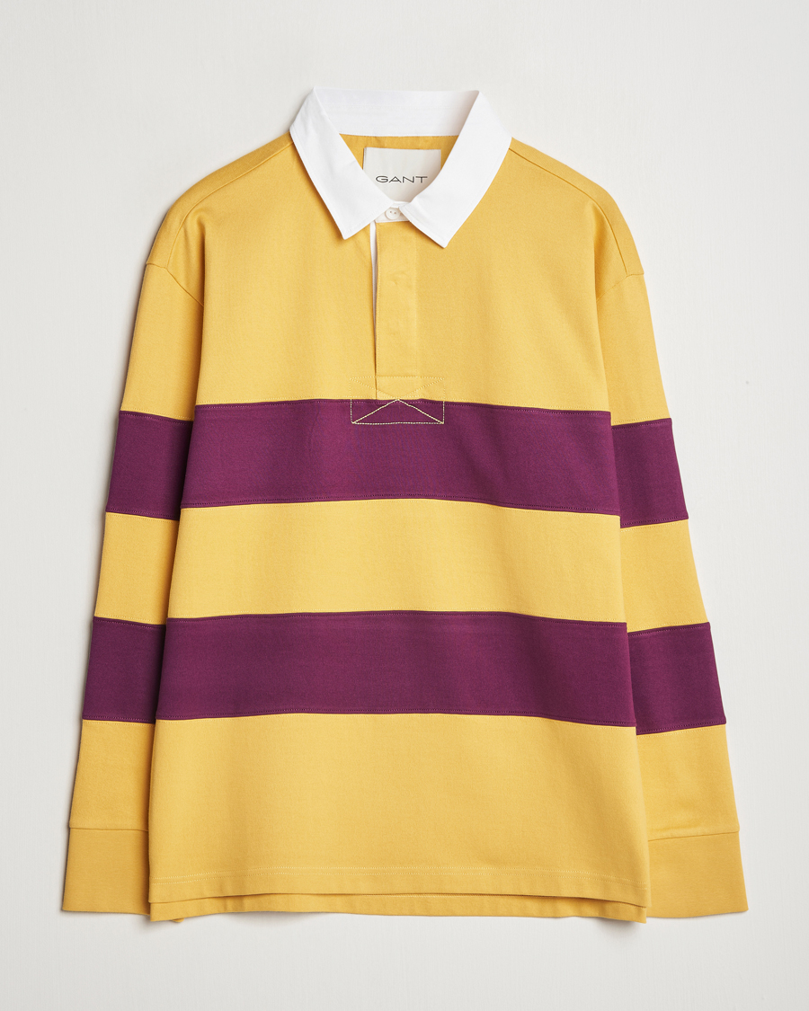 Heren | Truien | GANT | Block Stripe Heavy Rugger Faded Sunset