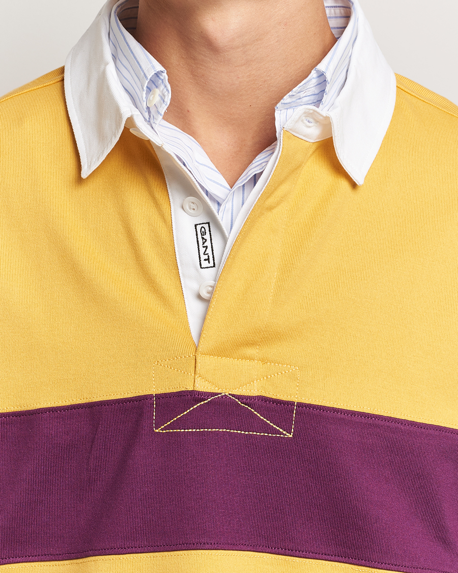 Heren | Truien | GANT | Block Stripe Heavy Rugger Faded Sunset