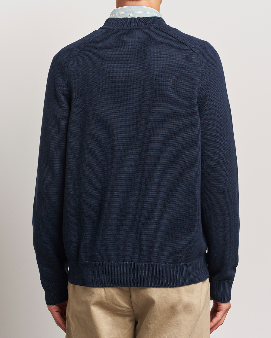 Heren | Truien | GANT | Casual Cotton Bomber Cardigan Evening Blue