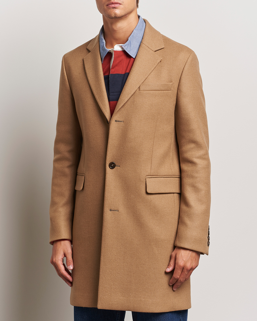 Heren | Jassen | GANT | Classic Wool Coat Mustard Beige
