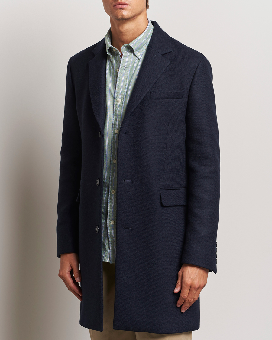 Heren | Jassen | GANT | Classic Wool Coat Night Blue