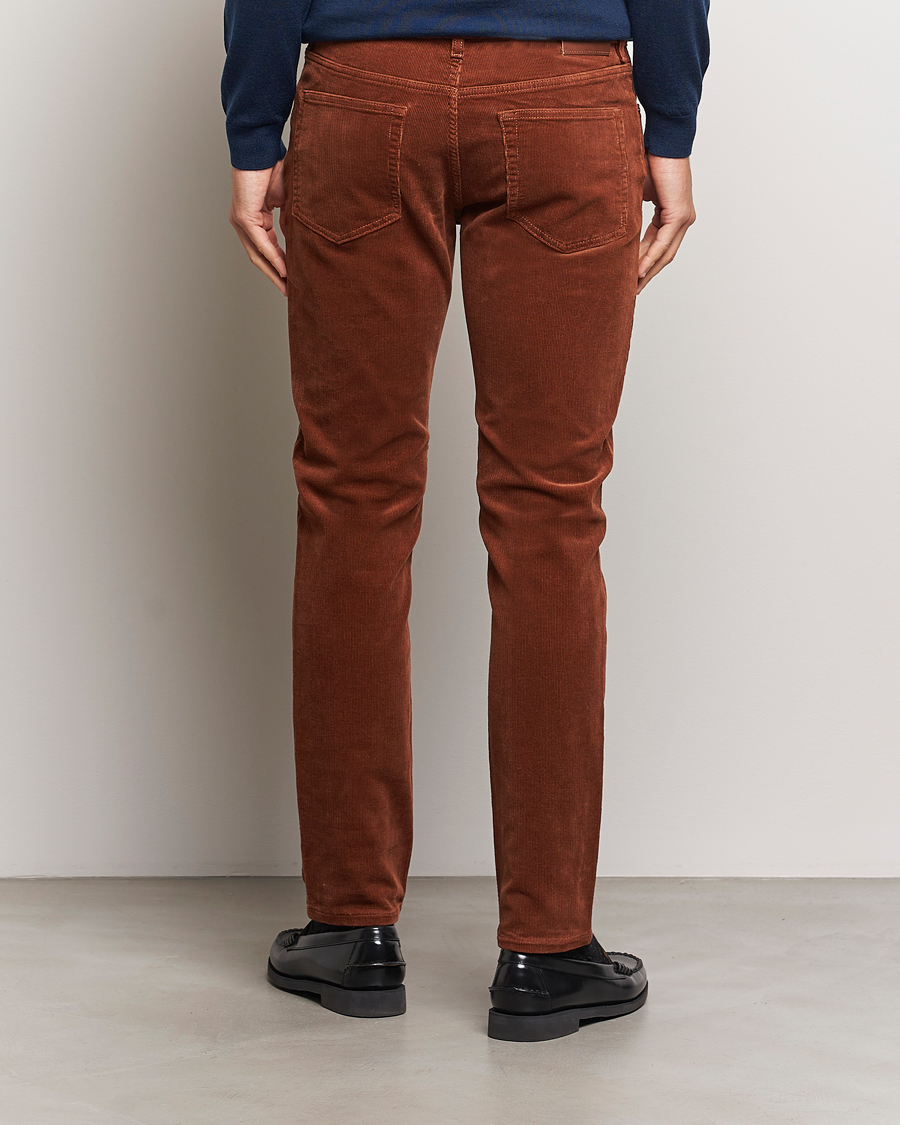 Heren | Broeken | GANT | Cord 5-Pocket Jeans Chocolate Brown