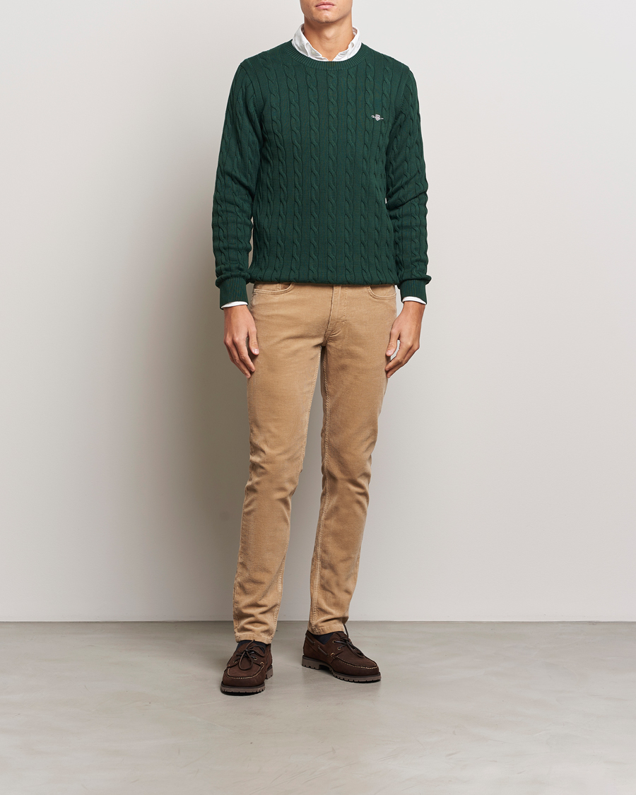 Heren | Broeken | GANT | Cord 5-Pocket Jeans Dark Khaki