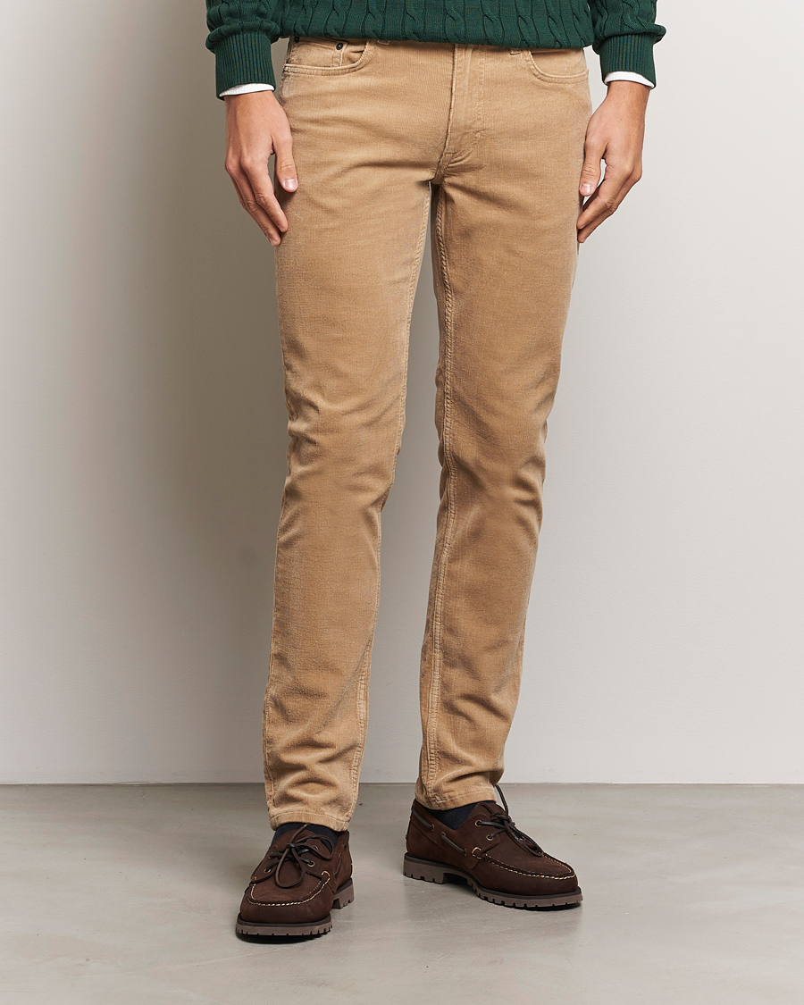 Heren | Broeken | Gant | Cord 5-Pocket Jeans Dark Khaki