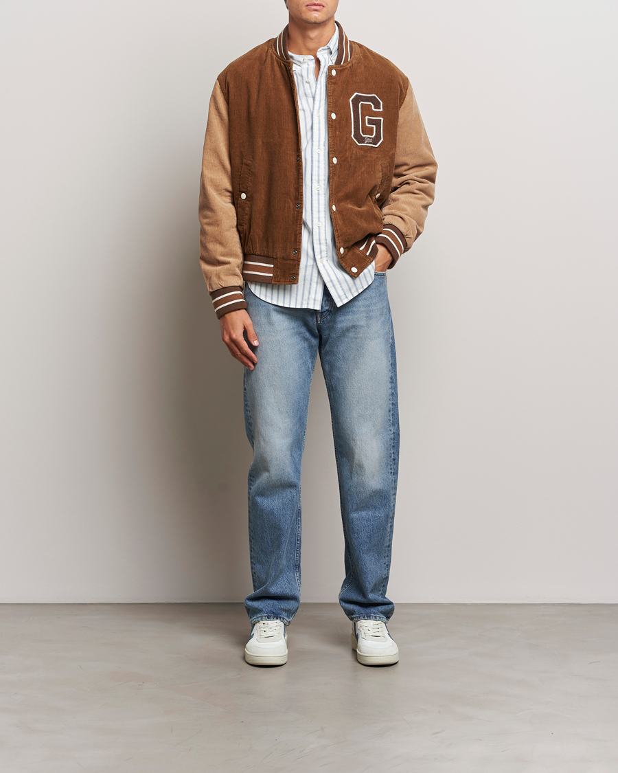Heren | Jassen | GANT | Cord Varsity Jacket Cacao Brown