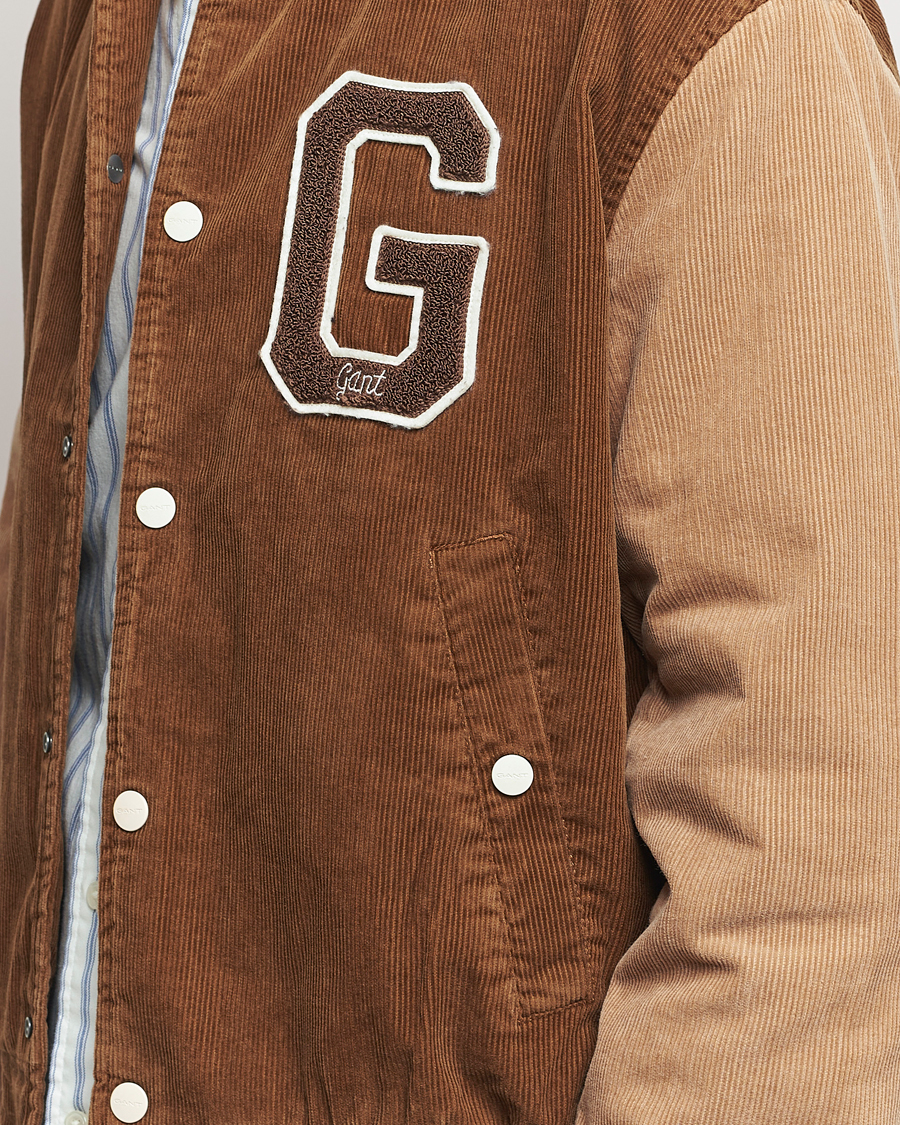 Heren | Jassen | GANT | Cord Varsity Jacket Cacao Brown