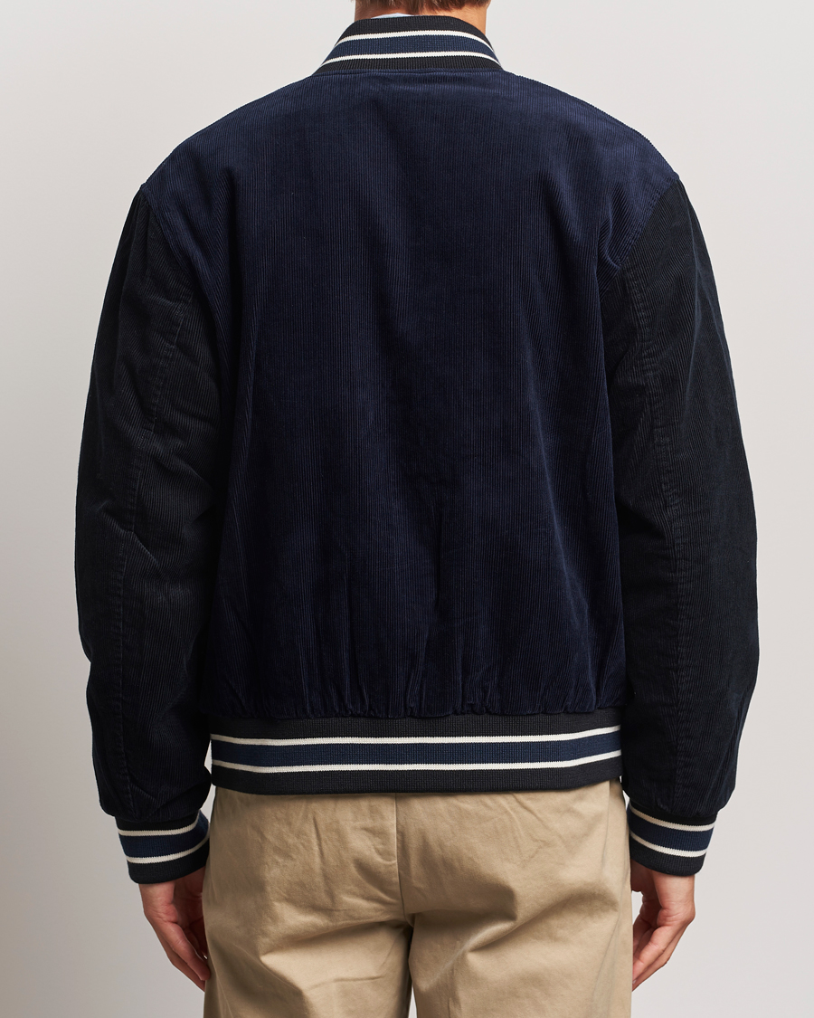 Heren | Jassen | GANT | Cord Varsity Jacket Evening Blue