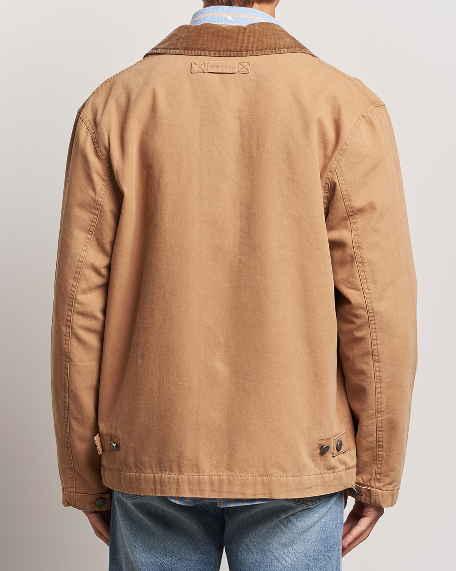 Heren | Jassen | GANT | Cotton Work Jacket Roasted Walnut