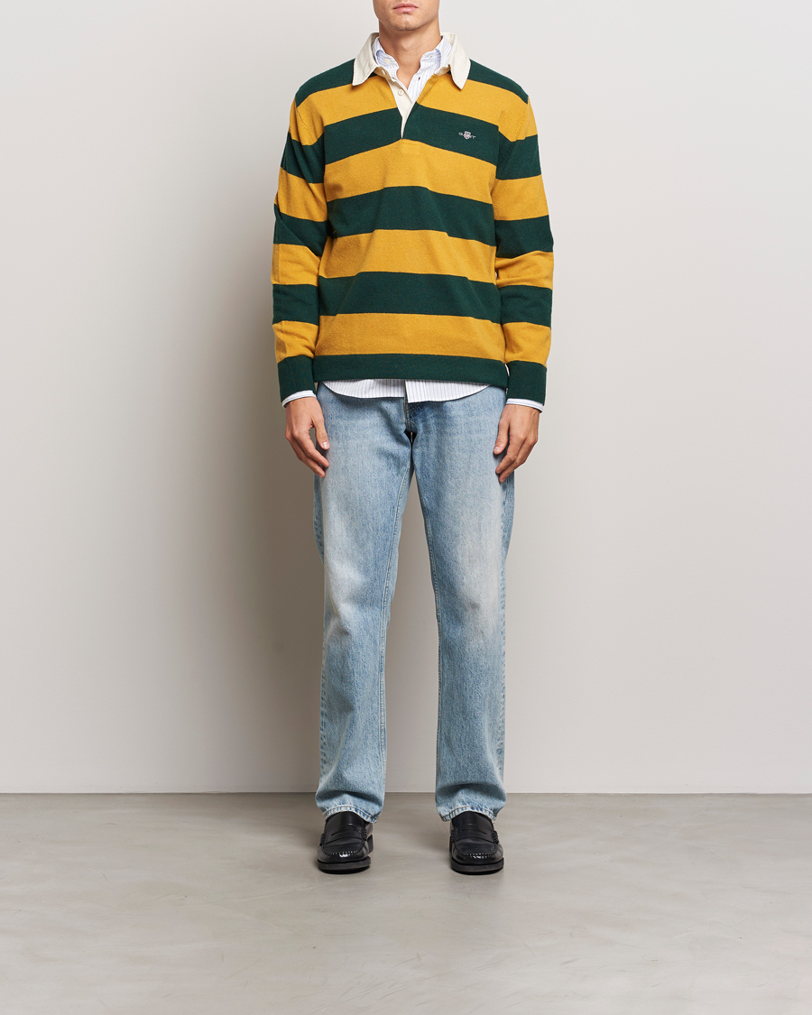 Heren | Truien | GANT | Extra Fine Lambswool Striped Rugger Tartan Green