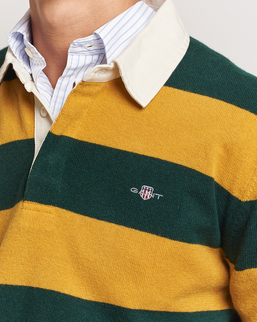 Heren | Truien | GANT | Extra Fine Lambswool Striped Rugger Tartan Green