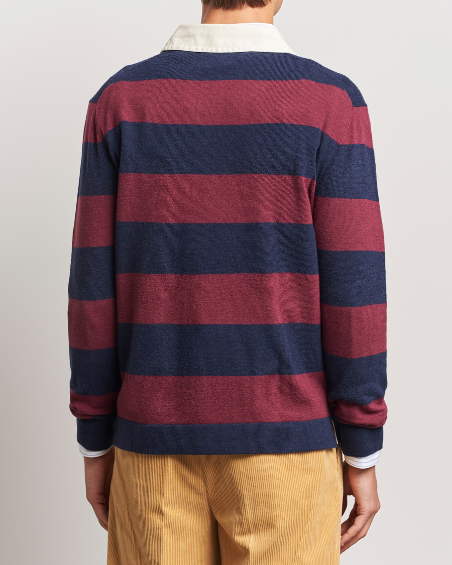 Heren | Truien | GANT | Extra Fine Lambswool Striped Rugger Marine