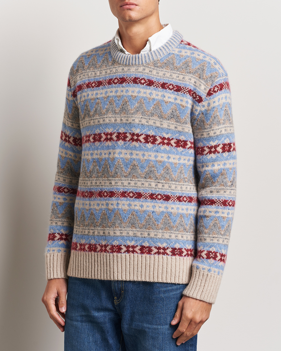 Heren | Truien | GANT | Fair Isle Crew Neck Clear Sky