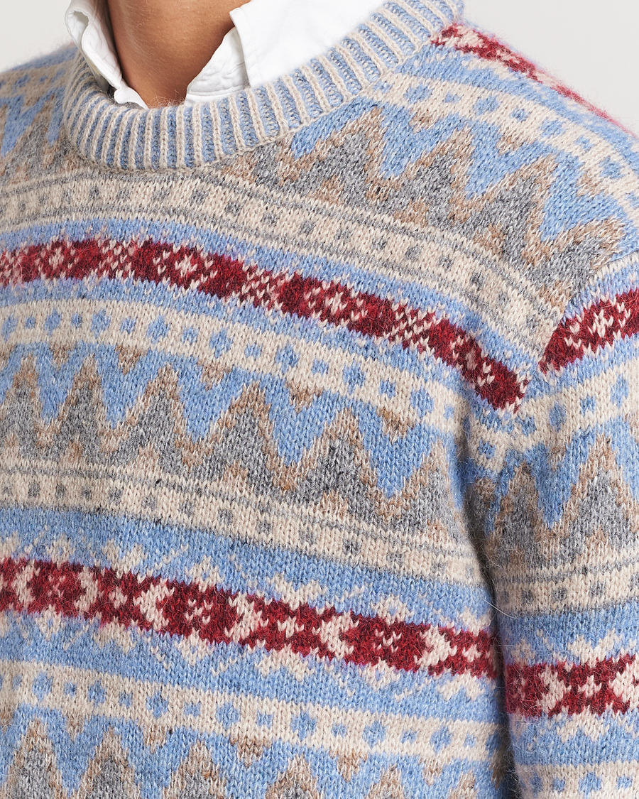 Heren | Truien | GANT | Fair Isle Crew Neck Clear Sky