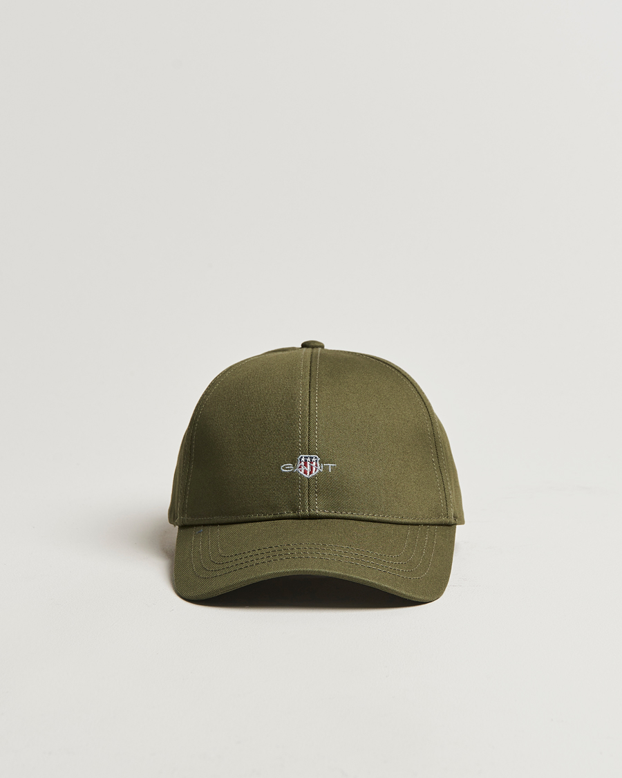 Heren | GANT High Cotton Twill Cap Juniper Green | GANT | High Cotton Twill Cap Juniper Green