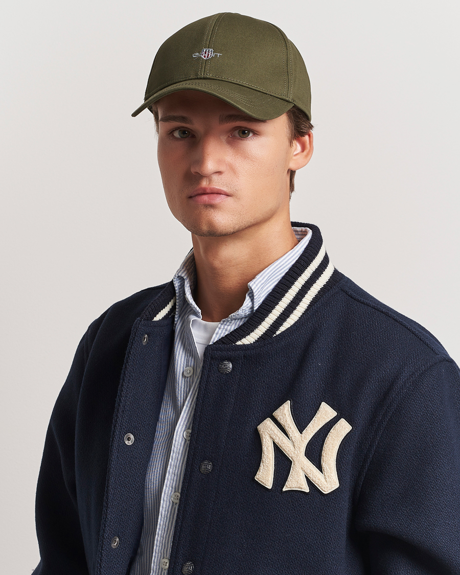 Heren | GANT High Cotton Twill Cap Juniper Green | GANT | High Cotton Twill Cap Juniper Green