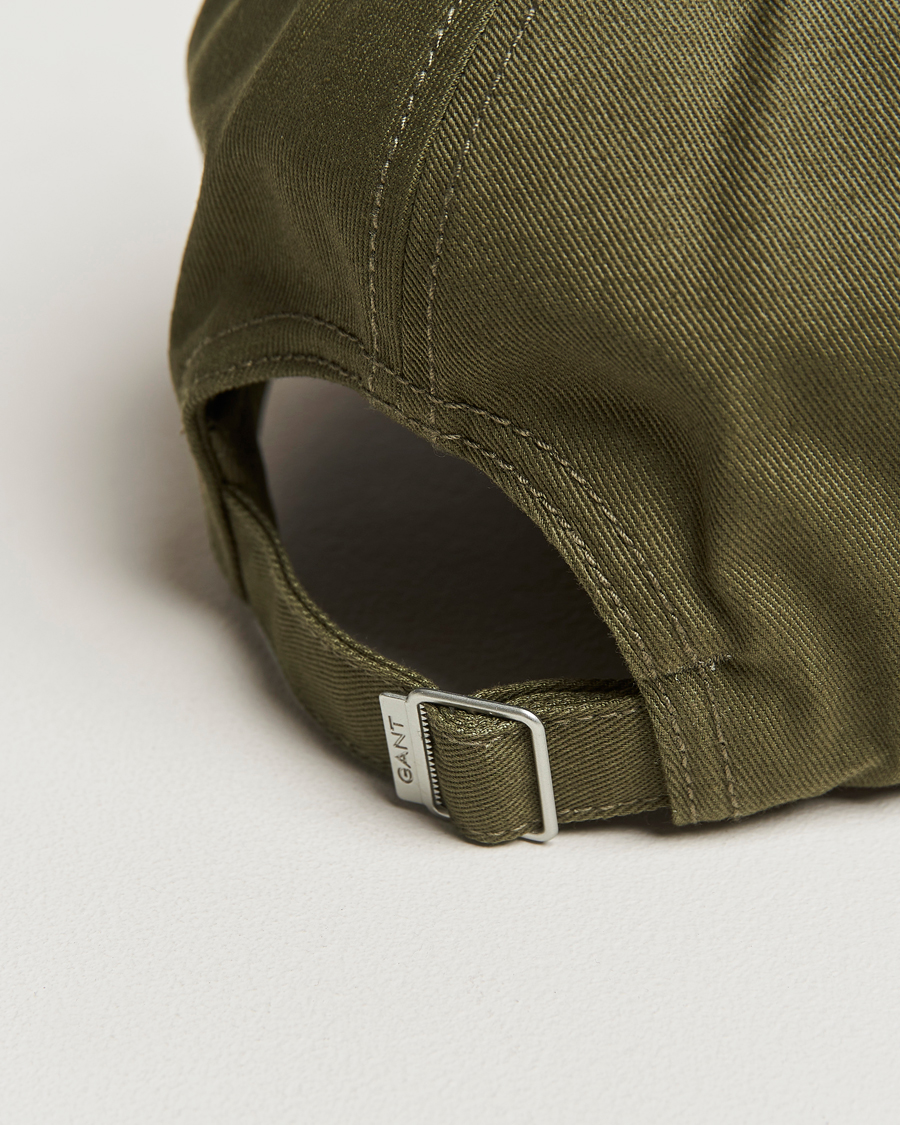 Heren | GANT High Cotton Twill Cap Juniper Green | GANT | High Cotton Twill Cap Juniper Green