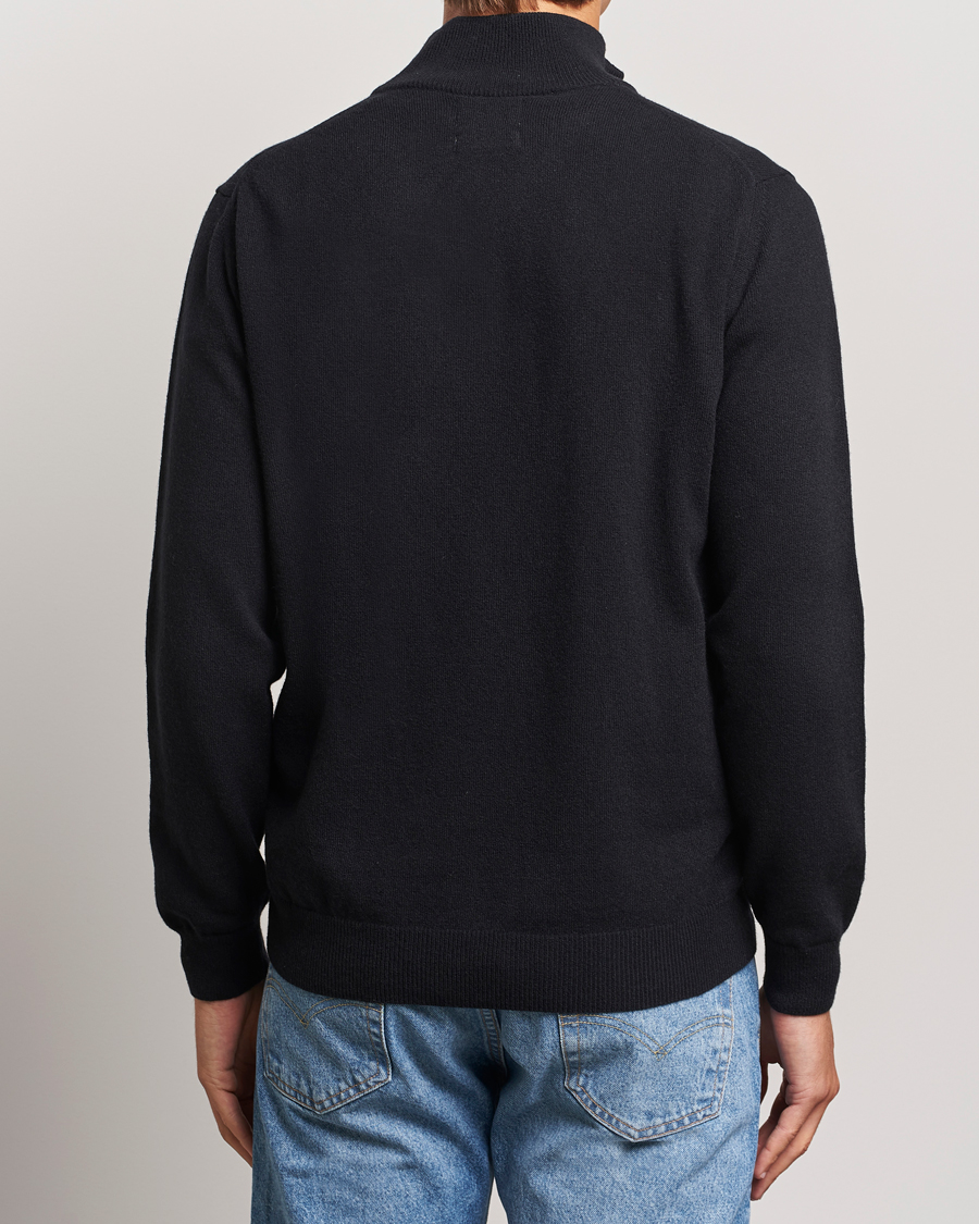 Heren | Truien | GANT | Lamsbwool Half Zip Black