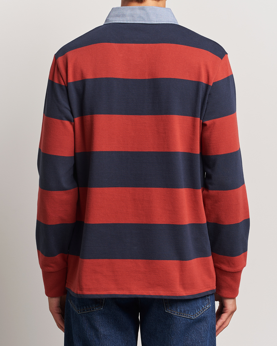 Heren | Truien | GANT | Original Barstriped Heavy Rugger Iron Red