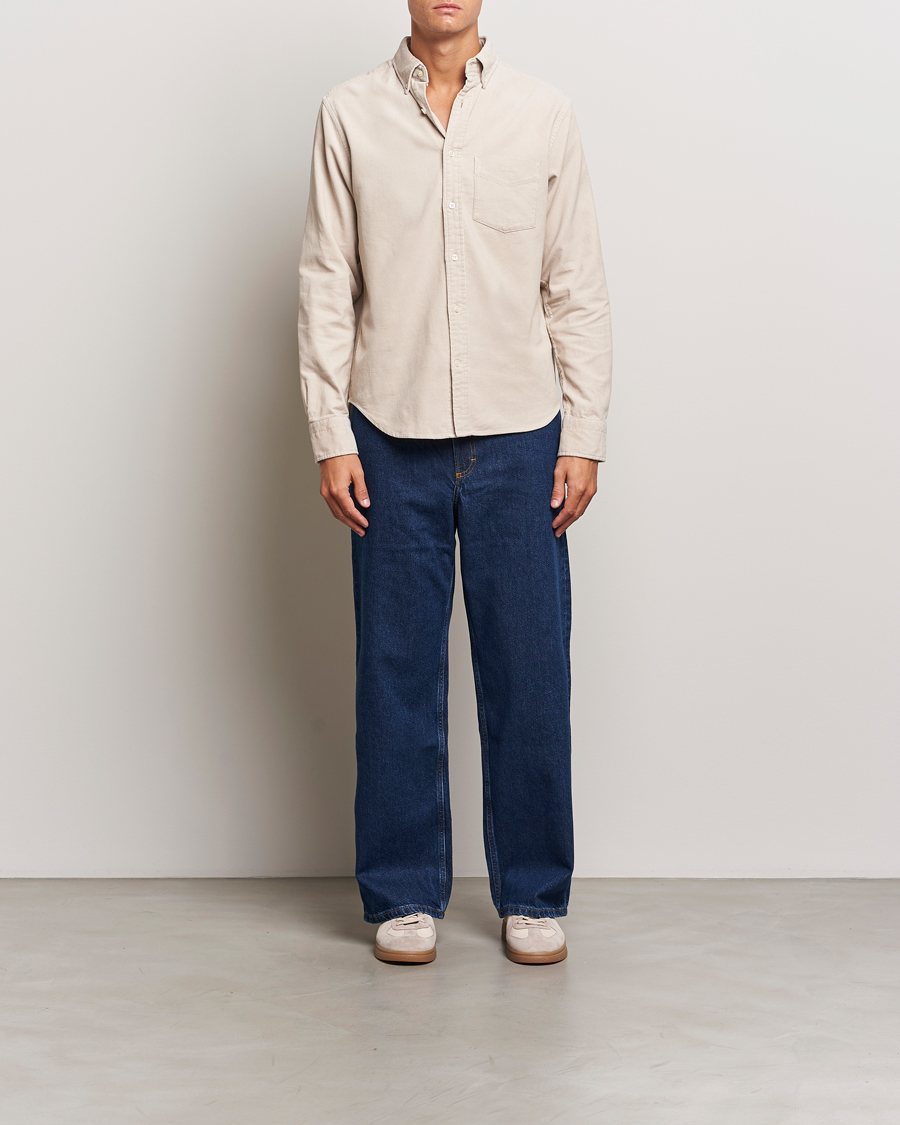 Heren | Overhemden | Gant | Regular Fit Corduroy Shirt Putty