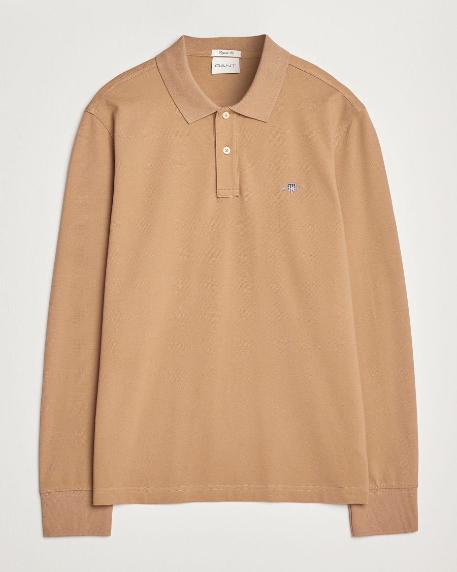 Heren | Truien | GANT | Regular Shield Pique Polo Warm Khaki