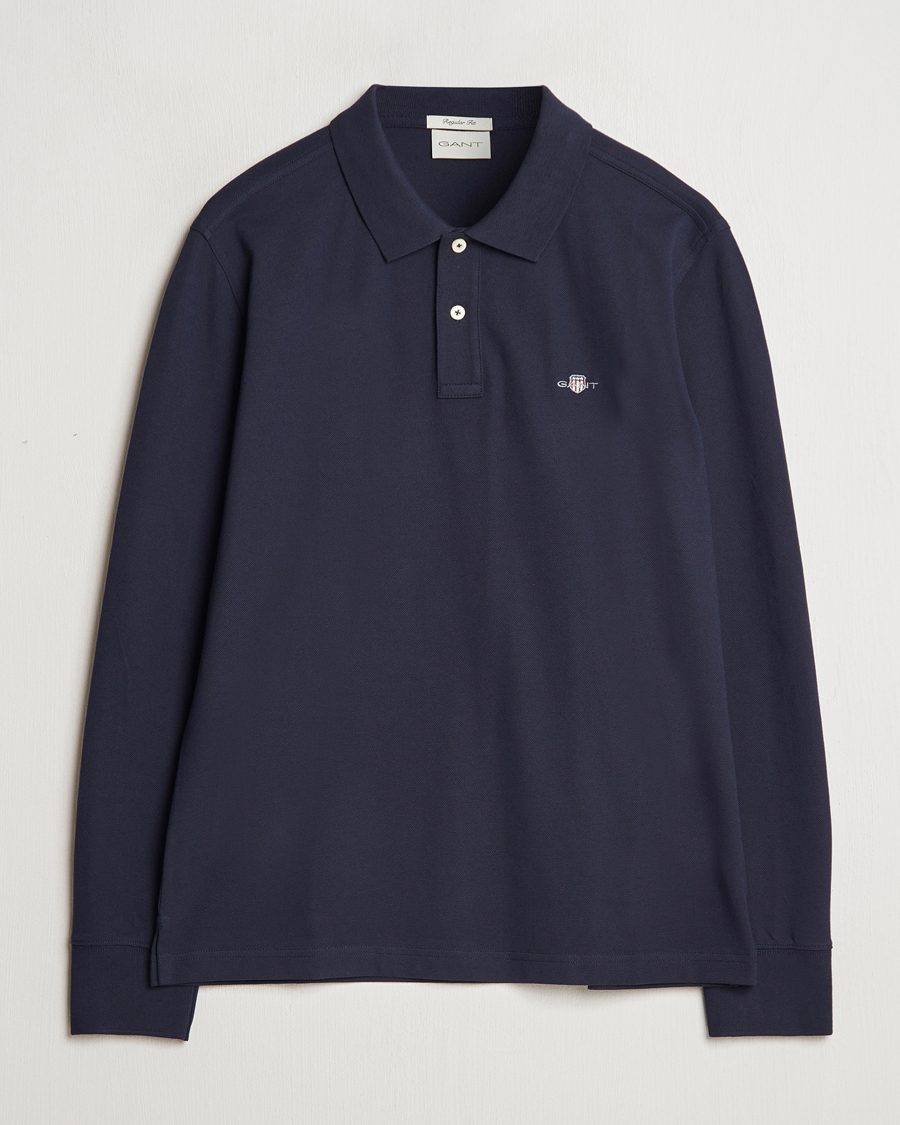 Heren | Truien | GANT | Regular Shield Pique Polo Evening Blue