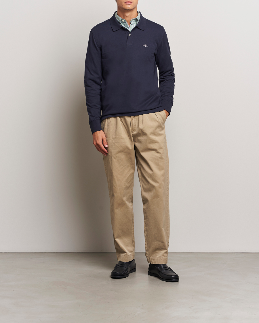 Heren | Truien | GANT | Regular Shield Pique Polo Evening Blue