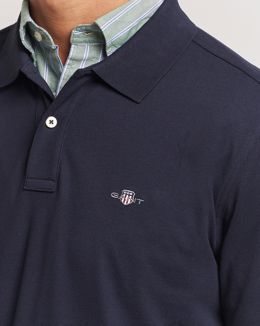 Heren | Truien | GANT | Regular Shield Pique Polo Evening Blue