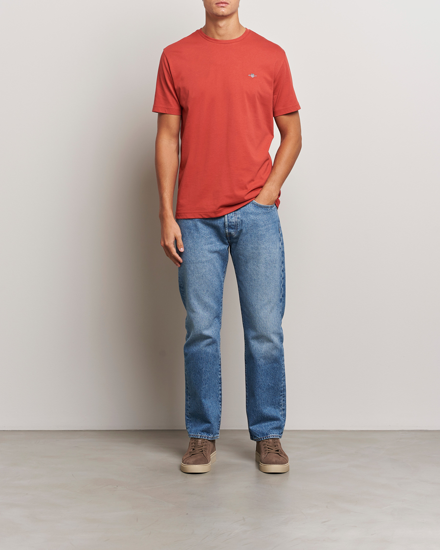 Heren | T-shirts | GANT | The Original T-Shirt Iron Red