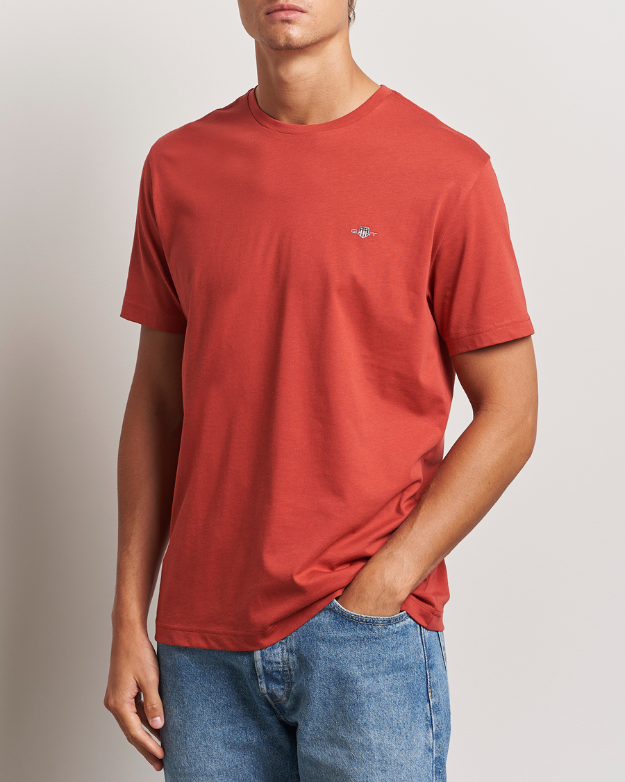 Heren | T-shirts | GANT | The Original T-Shirt Iron Red