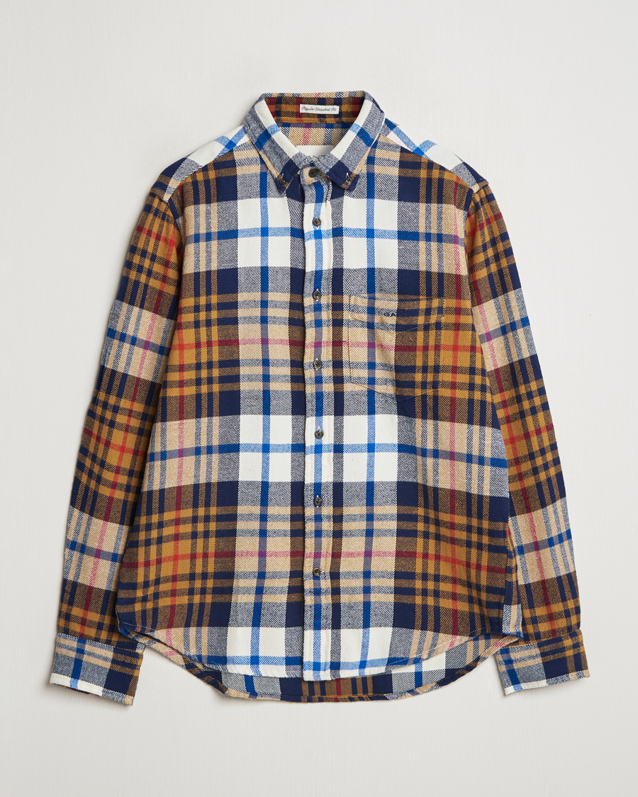 Heren | Overhemden | GANT | Twill Checked Shirt Beige
