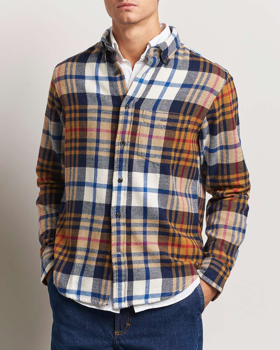 Heren | Overhemden | GANT | Twill Checked Shirt Beige
