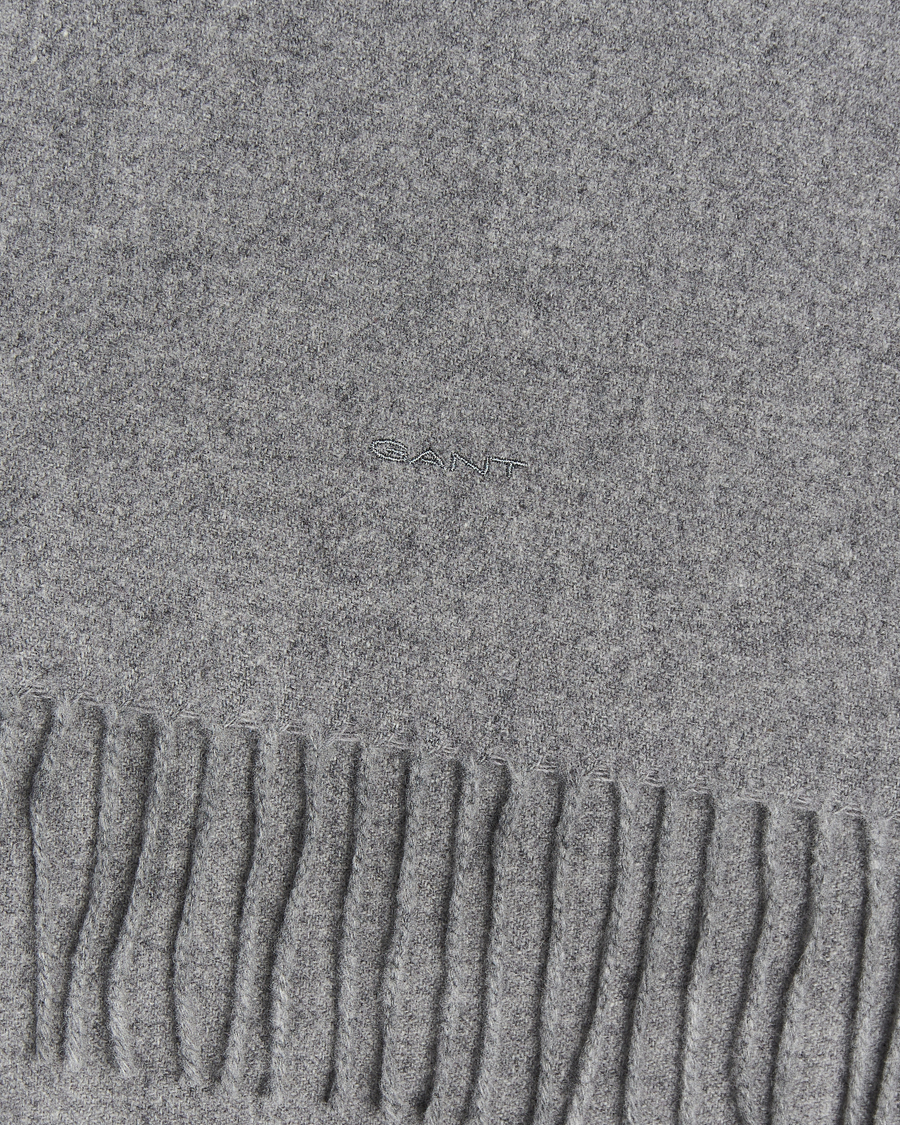 Heren | GANT Wool Scarf Grey Melange | GANT | Wool Scarf Grey Melange