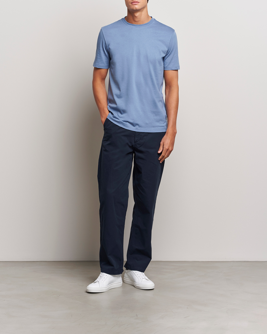 Heren | T-shirts | BOSS BLACK | Thompson T-Shirt Open Blue