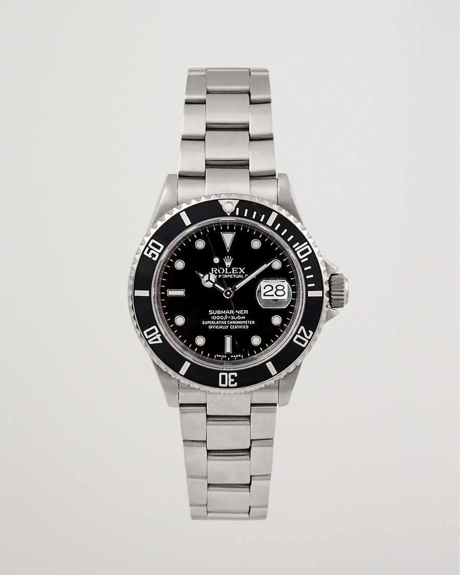 Heren | Rolex Pre-Owned Submariner 16610 Silver | Rolex Pre-Owned | Submariner 16610 Silver