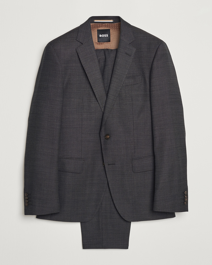 Heren | Pakken | BOSS BLACK | Huge Wool Suit Open Green